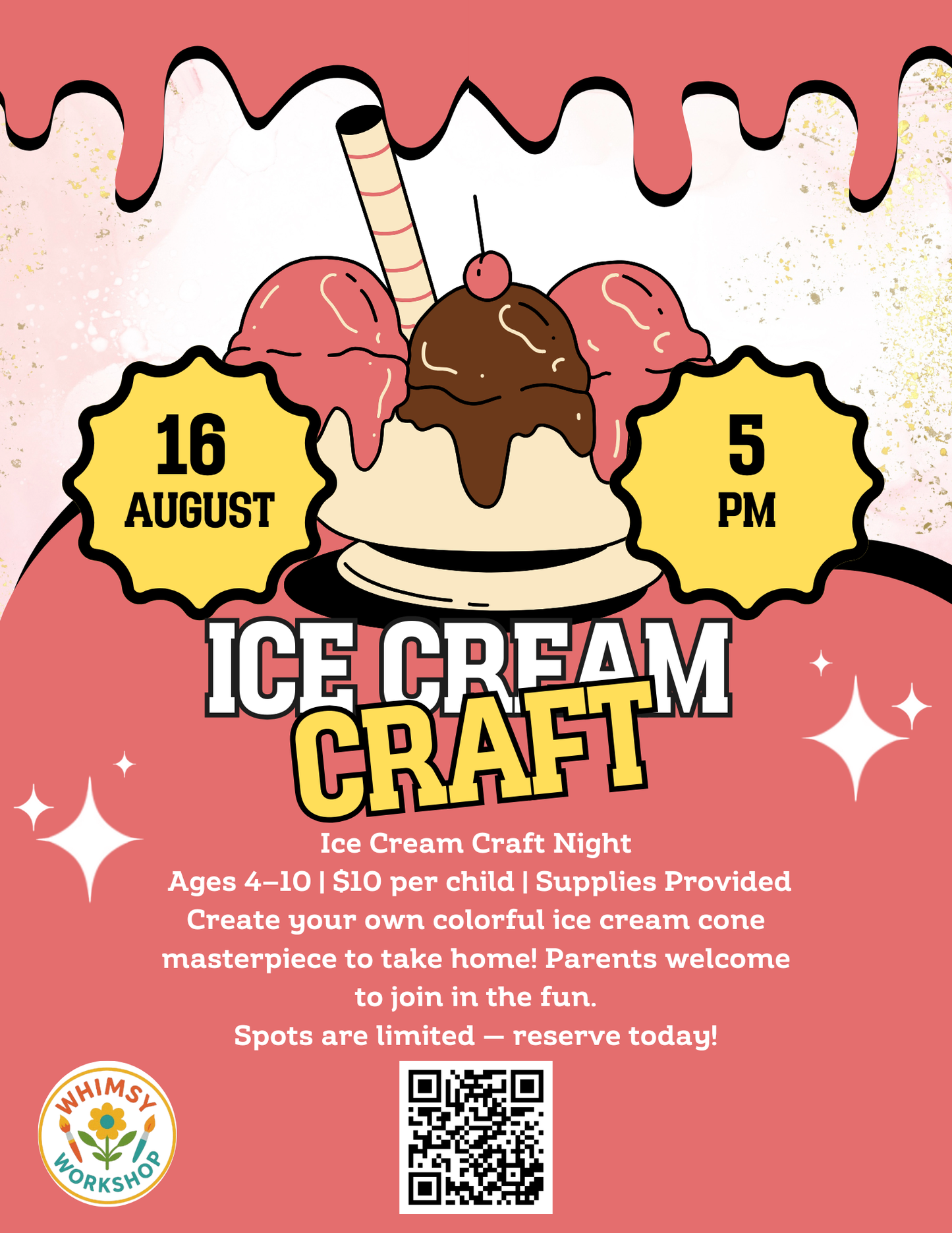 Ice Cream Craft Party at Madison Shores – Ice Cream Cone Creations + Treats!